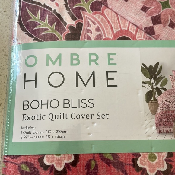 Boho bliss exotic quilt cover set Queen size - Picture 2 of 5